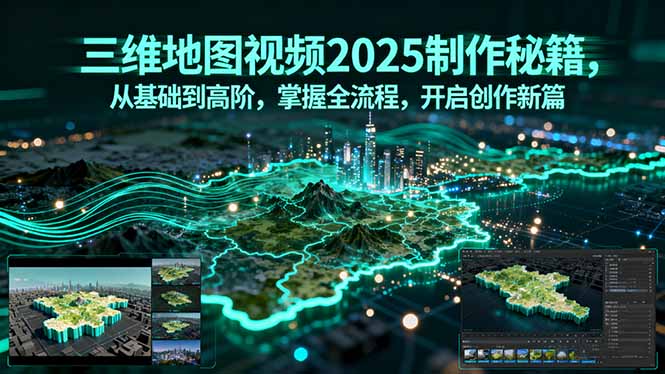 三维地图视频2025制作秘籍，从基础到高阶，掌握全流程，开启创作新篇-保成圈-山云人力,分享创业咨询_最新网络项目资源