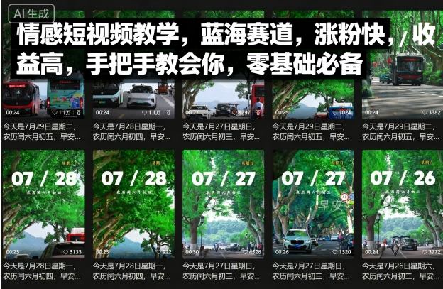情感短视频教学，蓝海赛道，涨粉快，收益高，手把手教会你，零基础必备-保成圈-山云人力,分享创业咨询_最新网络项目资源