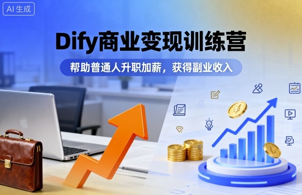 Dify商业变现训练营，帮助普通人升职加薪，获得副业收入-保成圈-山云人力,分享创业咨询_最新网络项目资源