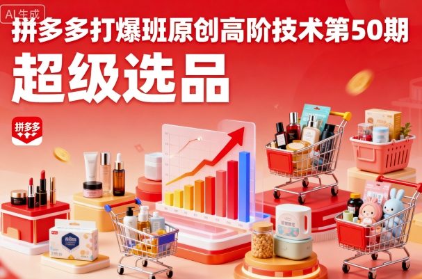 拼多多打爆班原创高阶技术第50期，超级选品-保成圈-山云人力,分享创业咨询_最新网络项目资源