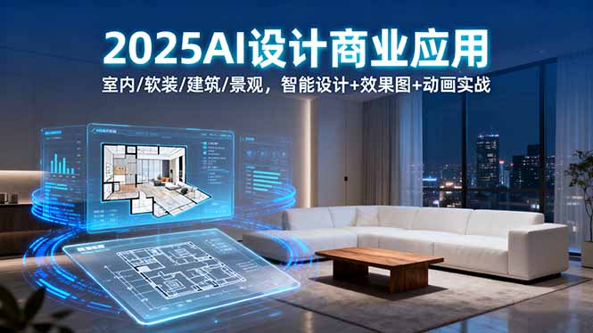 2025AI设计商业应用：室内/软装/建筑/景观，智能设计+效果图+动画实战-保成圈-山云人力,分享创业咨询_最新网络项目资源