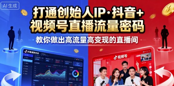 25年直播9-10两期线下课，打通创始人IP，抖音+视频号直播流量密码，教你做出高流量高变现的直播间-保成圈-山云人力,分享创业咨询_最新网络项目资源