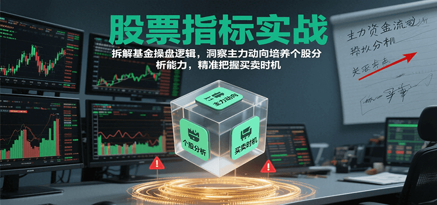 股票指标实战，基金操盘逻辑拆解，洞察主力动向培养个股分析能力把握买卖时机(更新)-保成圈-山云人力,分享创业咨询_最新网络项目资源