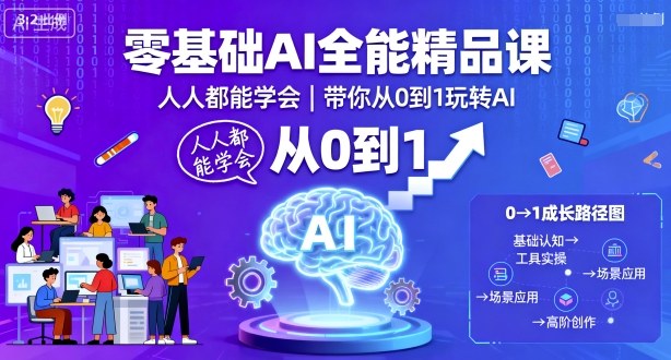 零基础AI全能精品课，人人都能学会，带你从0到1玩转AI-保成圈-山云人力,分享创业咨询_最新网络项目资源