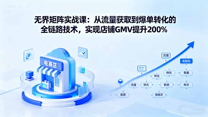 无界矩阵实战课：从流量获取到爆单转化的全链路技术，实现店铺GMV提升200%-保成圈-山云人力,分享创业咨询_最新网络项目资源