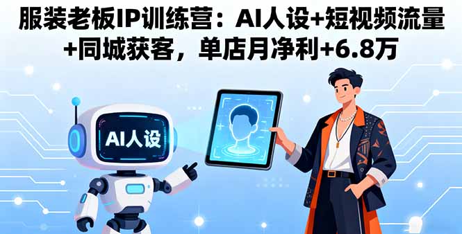 服装老板IP训练营：AI人设+短视频流量+同城获客，单店月净利+6.8万-保成圈-山云人力,分享创业咨询_最新网络项目资源
