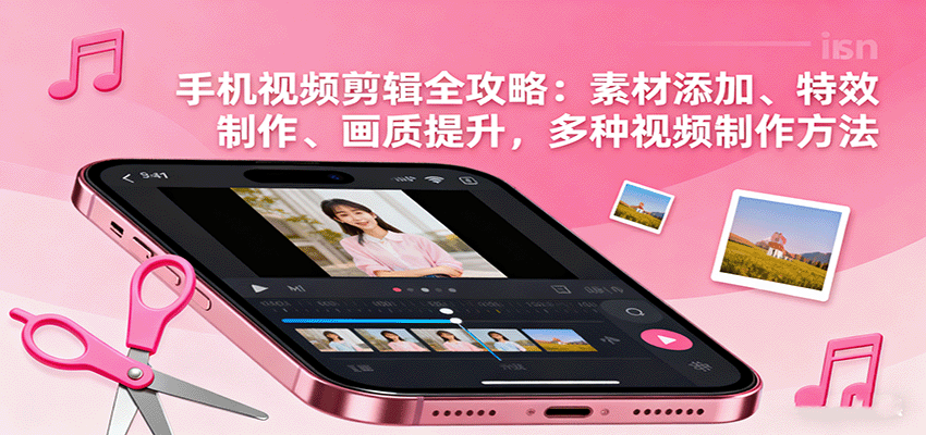 手机视频剪辑全攻略：素材添加、特效制作、画质提升，多种视频制作方法-保成圈-山云人力,分享创业咨询_最新网络项目资源