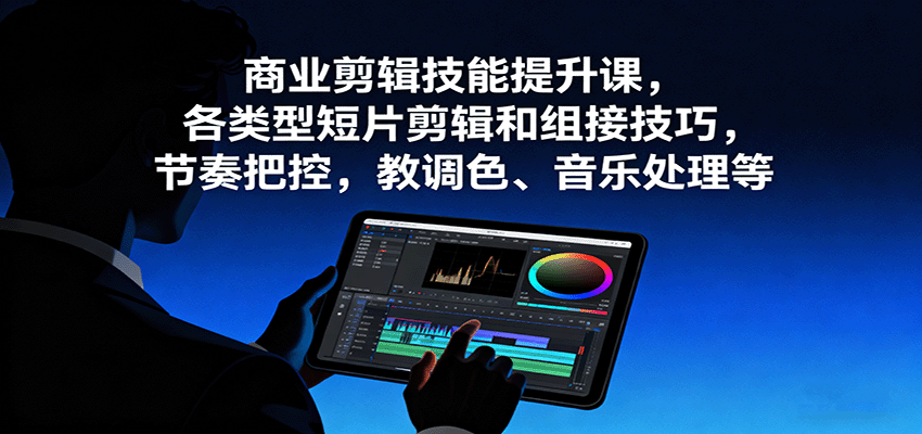 商业剪辑技能提升课，各类型短片剪辑和组接技巧，节奏把控，教调色、音乐处理等-保成圈-山云人力,分享创业咨询_最新网络项目资源