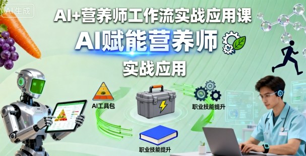AI+营养师工作流实战应用课，AI赋能营养师-保成圈-山云人力,分享创业咨询_最新网络项目资源