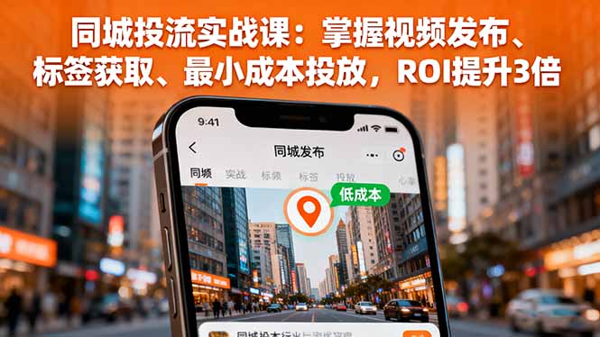 同城投流实战课：掌握视频发布、标签获取、最小成本投放，ROI提升3倍-保成圈-山云人力,分享创业咨询_最新网络项目资源