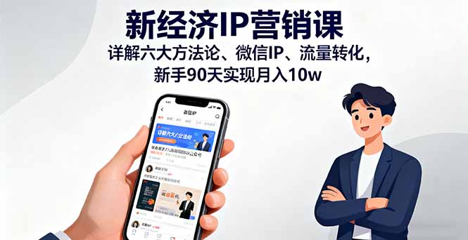 新经济IP营销课：详解六大方法论、微信IP、流量转化，新手90天实现月入10w-保成圈-山云人力,分享创业咨询_最新网络项目资源