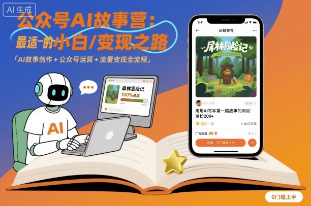公众号ai故事营，最适合小白的自媒体变现之路-保成圈-山云人力,分享创业咨询_最新网络项目资源