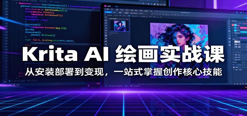 Krita AI 绘画实战课：从安装部署到变现，一站式掌握创作核心技能-保成圈-山云人力,分享创业咨询_最新网络项目资源