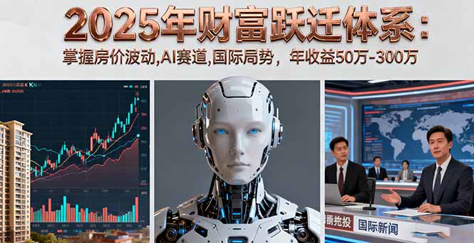 2025年财富跃迁体系：掌握房价波动,AI赛道,国际局势，年收益50万-300万-保成圈-山云人力,分享创业咨询_最新网络项目资源