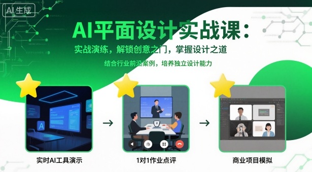 AI平面设计实战课，实战演练，解锁创意之门，掌握设计之道-保成圈-山云人力,分享创业咨询_最新网络项目资源
