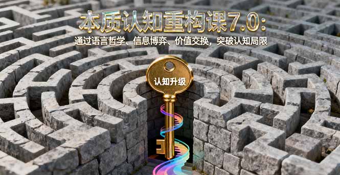 本质认知重构课7.0：通过语言哲学、信息博弈、价值交换，突破认知局限-保成圈-山云人力,分享创业咨询_最新网络项目资源