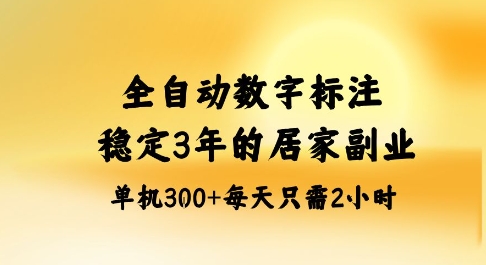 全自动数字标注，稳定3年的蓝海项目，居家也能矩阵开干的副业，单机日入3张+【揭秘】-保成圈-山云人力,分享创业咨询_最新网络项目资源