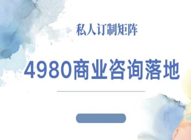 4980商业咨询师落地课程-ip运营高客单教程-保成圈-山云人力,分享创业咨询_最新网络项目资源