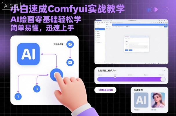 小白速成Comfyui实战教学，AI绘画零基础轻松学，简单易懂，迅速上手-保成圈-山云人力,分享创业咨询_最新网络项目资源