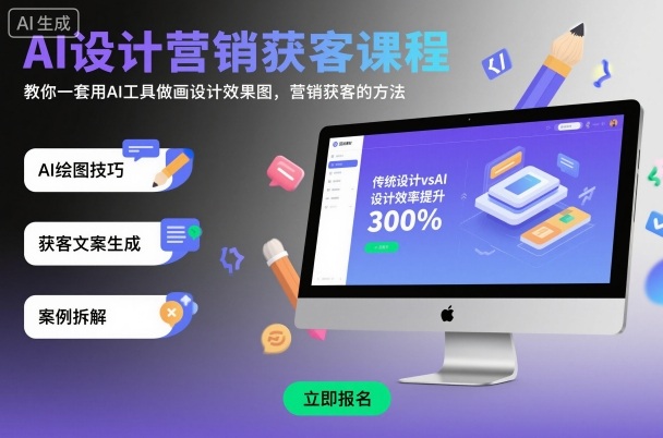 AI设计营销获客课程，教你一套用AI工具做画设计效果图，营销获客的方法-保成圈-山云人力,分享创业咨询_最新网络项目资源