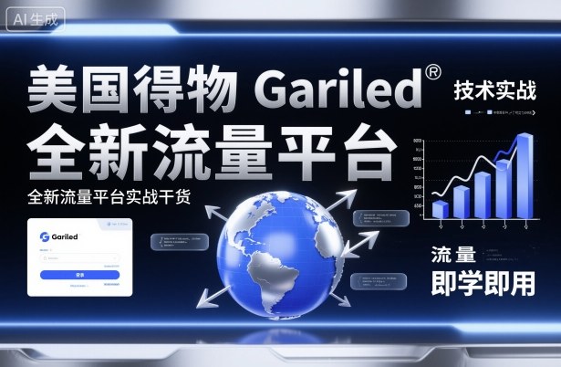 美国得物Gariled技术实战，全新流量平台​实战干货，即学即用-保成圈-山云人力,分享创业咨询_最新网络项目资源