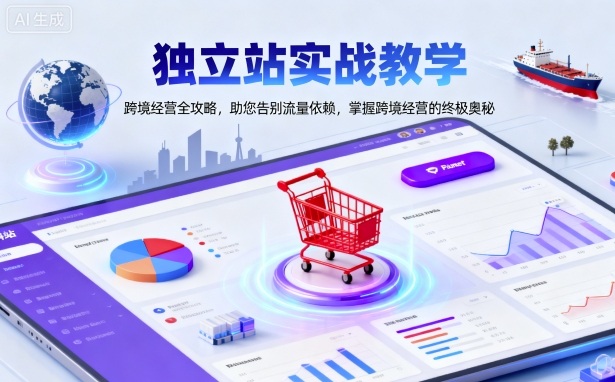 独立站实战教学，跨境经营全攻略，助您告别流量依赖，掌握跨境经营的终极奥-保成圈-山云人力,分享创业咨询_最新网络项目资源