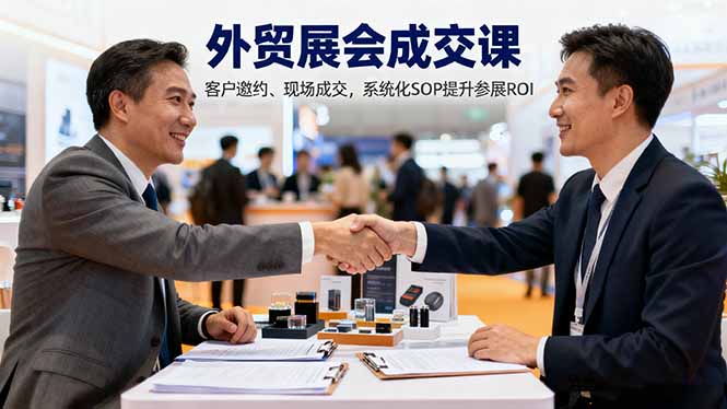 外贸展会成交课，含目标制定、客户邀约、现场成交，系统化SOP提升参展ROI-保成圈-山云人力,分享创业咨询_最新网络项目资源