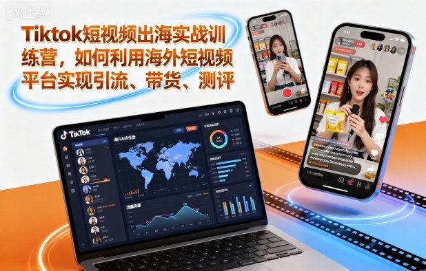 Tiktok短视频出海实战训练营，如何利用海外短视频平台实现引流、带货、测评-保成圈-山云人力,分享创业咨询_最新网络项目资源