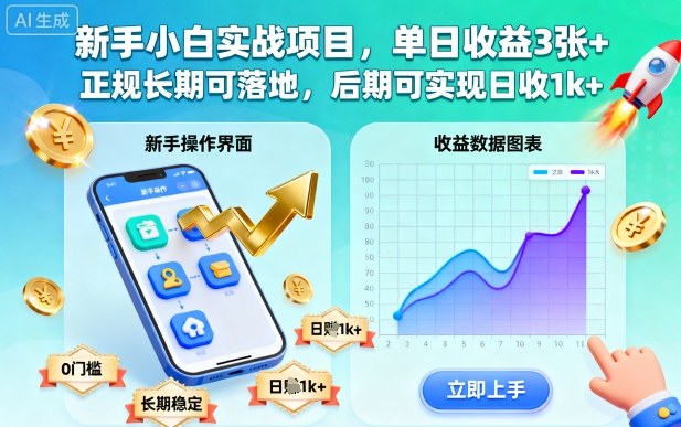 新手小白实战项目，单日收益3张+，正规长期可落地，后期可实现日收1k+【揭秘】-保成圈-山云人力,分享创业咨询_最新网络项目资源