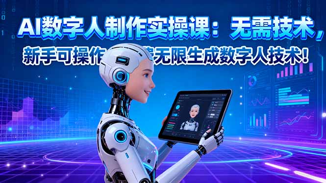 AI数字人制作实操课：无需技术，新手可操作，免费无限生成数字人技术！-保成圈-山云人力,分享创业咨询_最新网络项目资源