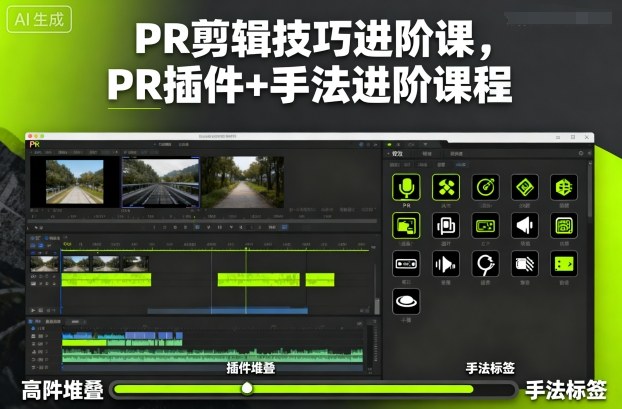 PR剪辑技巧进阶课，PR插件+手法进阶课程-保成圈-山云人力,分享创业咨询_最新网络项目资源