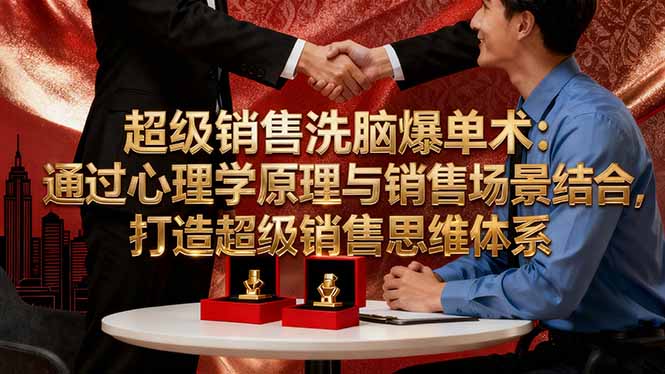 超级销售洗脑爆单术：通过心理学原理与销售场景结合,打造超级销售思维体系-保成圈-山云人力,分享创业咨询_最新网络项目资源