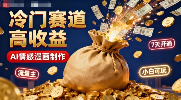 公众号冷门赛道，用AI做情感漫画，7天开通流量主，操作简单，小白可玩-保成圈-山云人力,分享创业咨询_最新网络项目资源