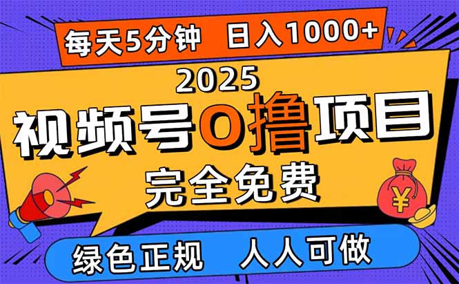 2025视频号0撸项目，5分钟一个号，日入1000+，人人可做-保成圈-山云人力,分享创业咨询_最新网络项目资源