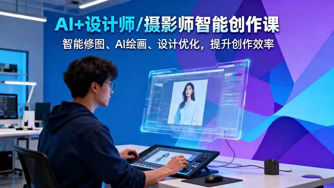 AI+设计师/摄影师智能创作课：智能修图、AI绘画、设计优化，提升创作效率-保成圈-山云人力,分享创业咨询_最新网络项目资源