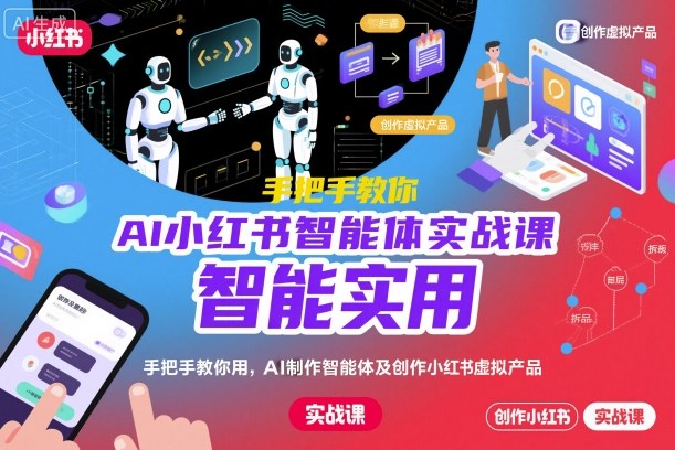 AI小红书智能体实战课，手把手教你用AI制作智能体及创作小红书虚拟产品，提效+内容商业化-保成圈-山云人力,分享创业咨询_最新网络项目资源