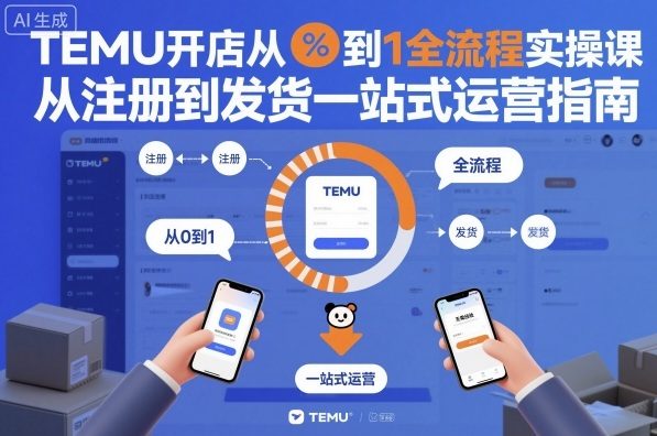 TEMU开店从0到1全流程实操课，从注册到发货一站式运营指南-保成圈-山云人力,分享创业咨询_最新网络项目资源