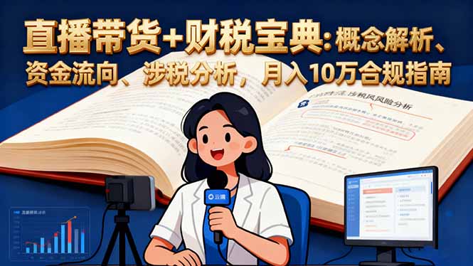 直播带货+财税宝典：概念解析、资金流向、涉税分析，月入10万合规指南-保成圈-山云人力,分享创业咨询_最新网络项目资源