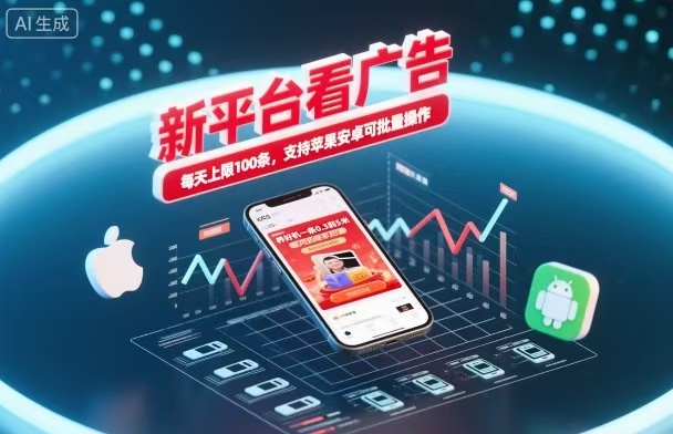 新台看广告，养好机一条5毛到5块，单机日入30到100，支持苹果安卓，可批量操作。-保成圈-山云人力,分享创业咨询_最新网络项目资源