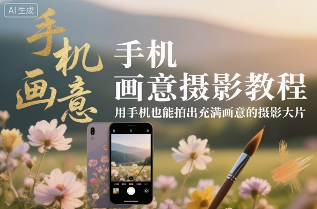 手机画意摄影教程，用手机也能拍出充满画意的摄影大片-保成圈-山云人力,分享创业咨询_最新网络项目资源