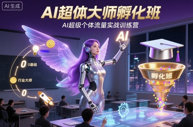 AI超体大师孵化班，AI超级个体流量实战训练营-保成圈-山云人力,分享创业咨询_最新网络项目资源