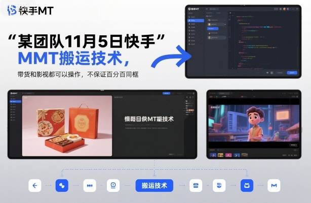 某团队11月5日快手MT搬运技术，带货和影视都可以操作，不保证百分百同框，自测-保成圈-山云人力,分享创业咨询_最新网络项目资源