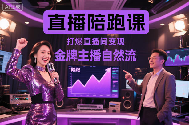 直播陪跑课，金牌主播自然流打爆直播间，复制高变现玩法-保成圈-山云人力,分享创业咨询_最新网络项目资源