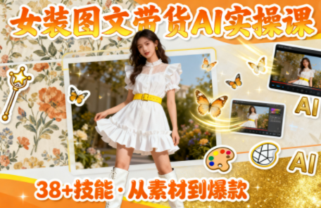 女装图文带货的AI实操课-保成圈-山云人力,分享创业咨询_最新网络项目资源