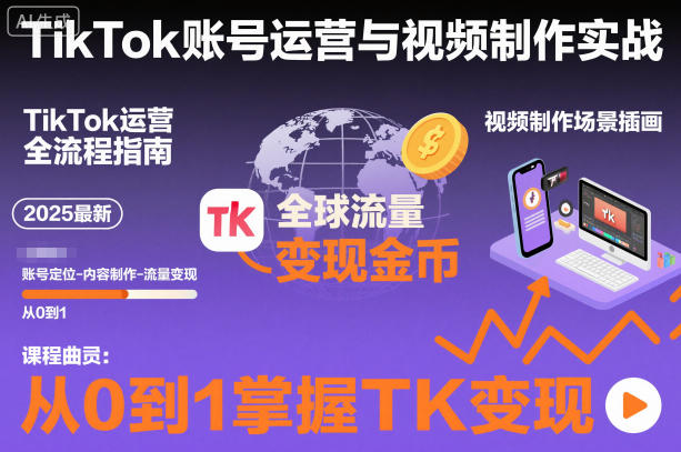 2025最新TikTok账号运营与视频制作实战全流程，从0到1掌握TK变现(含11月最新TK搬运技术)-保成圈-山云人力,分享创业咨询_最新网络项目资源