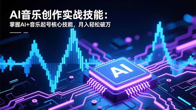 AI音乐创作实战技能：掌握AI+音乐起号核心技能，月入轻松破万-保成圈-山云人力,分享创业咨询_最新网络项目资源