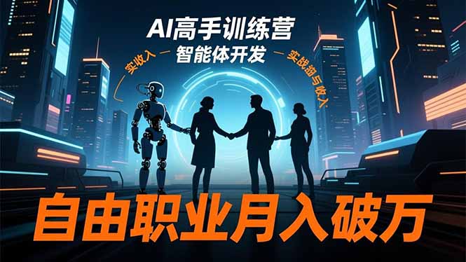 AI高手训练营3.0，ChatGPT，Midjourney，智能体开发，自由职业月入破万-保成圈-山云人力,分享创业咨询_最新网络项目资源