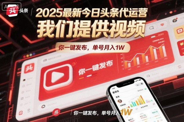 2025最新今日头条代运营，我们提供视频，你一键发布，单号月入1W【揭秘】-保成圈-山云人力,分享创业咨询_最新网络项目资源