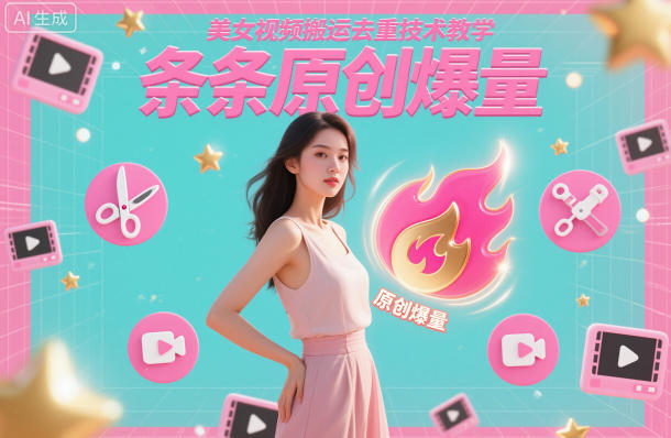 美女视频搬运去重技术教学，条条原创爆量-保成圈-山云人力,分享创业咨询_最新网络项目资源