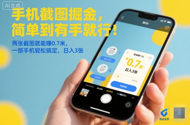 手机截图掘金，简单到有手就行！两张截图就能賺0.7米，一部手机轻松搞定，日入3张【揭秘】-保成圈-山云人力,分享创业咨询_最新网络项目资源